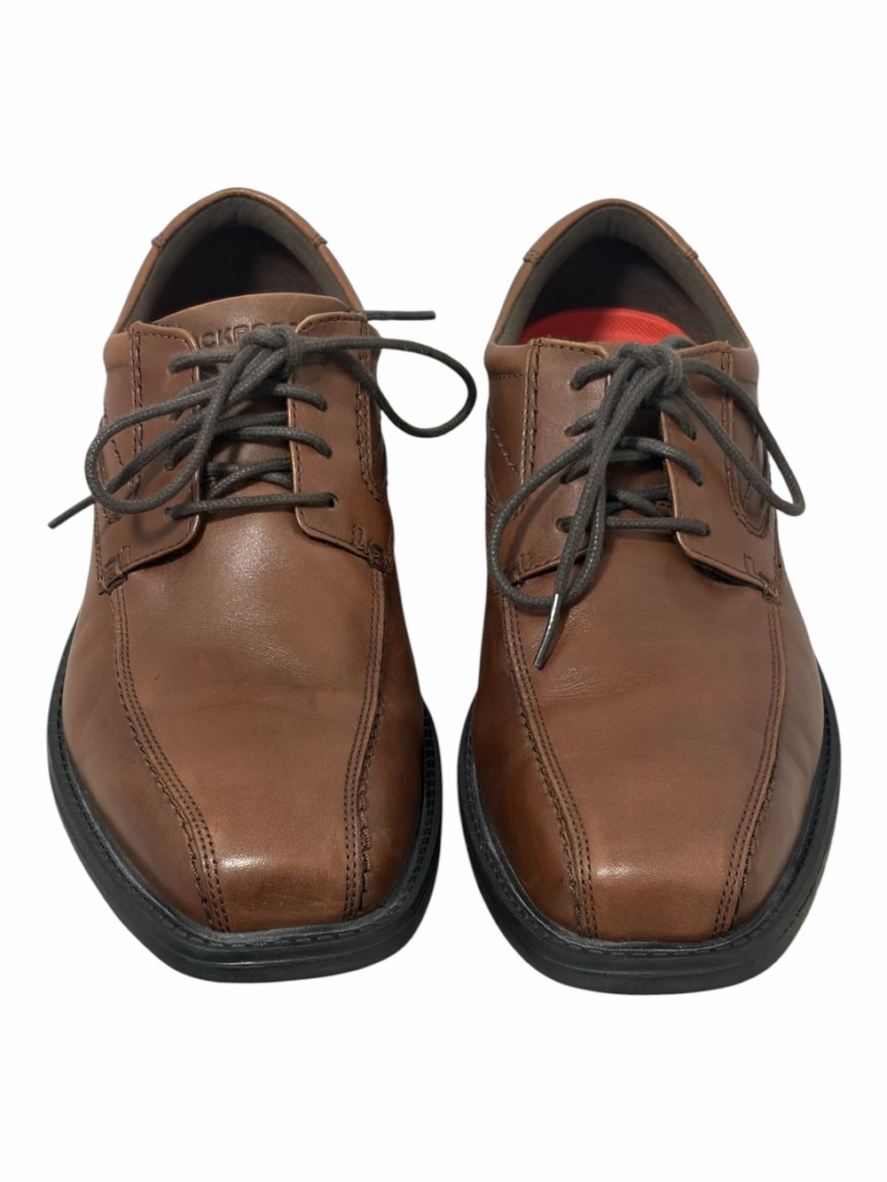 Rockport Apron Toe Lace Up Brown Leather Oxford Shoes - New - 8.5